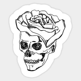 Flower Skull Sticker